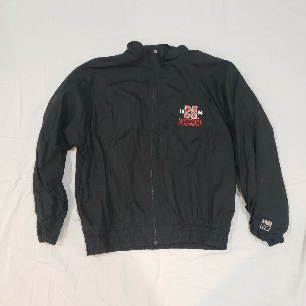 VTG 1994 NEBRASKA CORNHUSKERS NATIONAL CHAMPIONS USA XL Jacket-Broke Zipper Pull